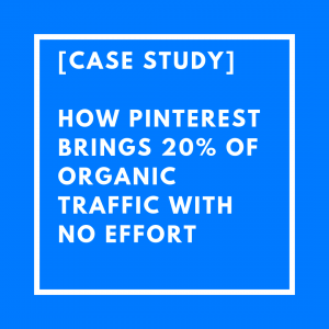 An image showing the Pinterest organic traffic percentage