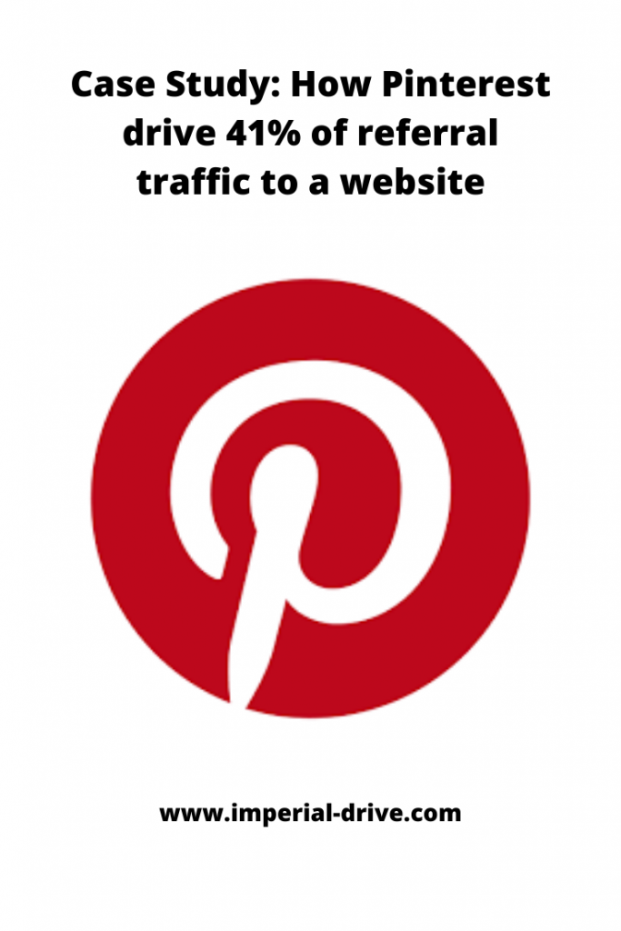 A Pinterest graphic about how 41% of traffic was generated